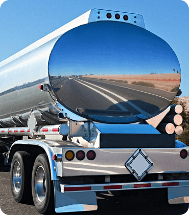 Gasoline tanker truck